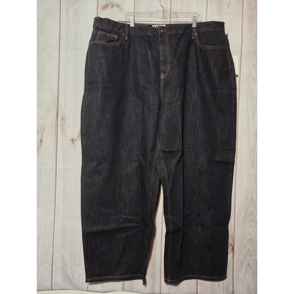 KBB by Kahlana Barfield Brown Target Barrel Leg Jeans Indigo Blue Plus Size 24‎